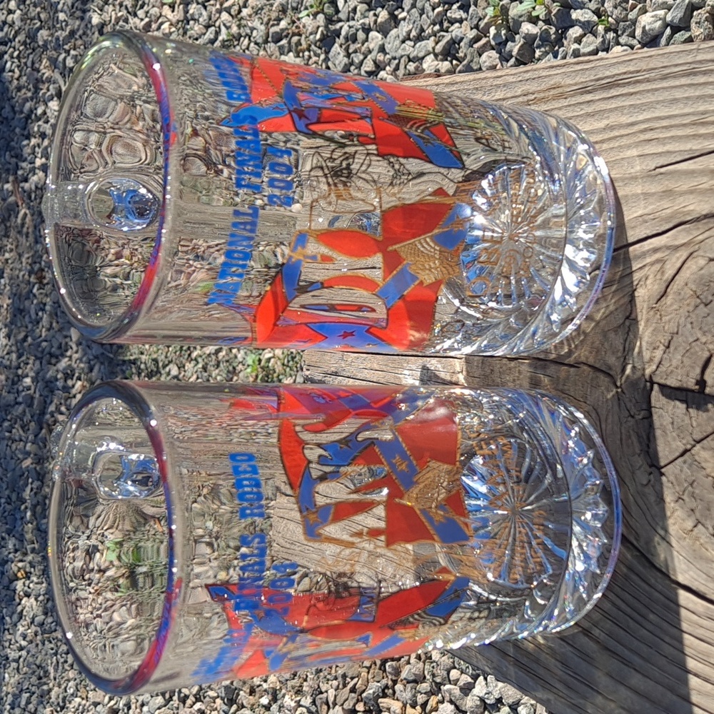 Vtg 2004 National Finals Rodeo Las Vegas Dylans Dance Hall & Saloon Beer Mugs 2